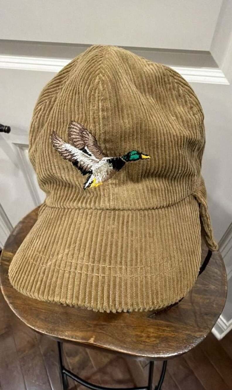 Headwear Corduroy Duck Hat Size XL Brown Corduroy Duck Embroidery Hat